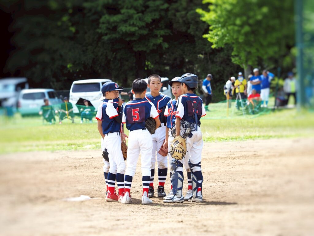 試合の様子　千葉県市原市　少年野球チーム　三和クラブ