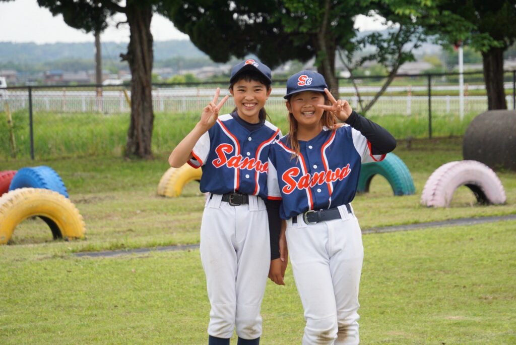 女子メンバーも活躍中　千葉県市原市　少年野球チーム　三和クラブ