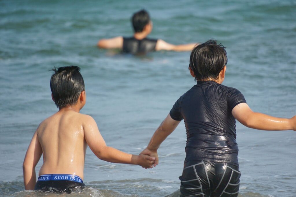 海で遊ぶ③　千葉県市原市　少年野球チーム　三和クラブ活動記録
